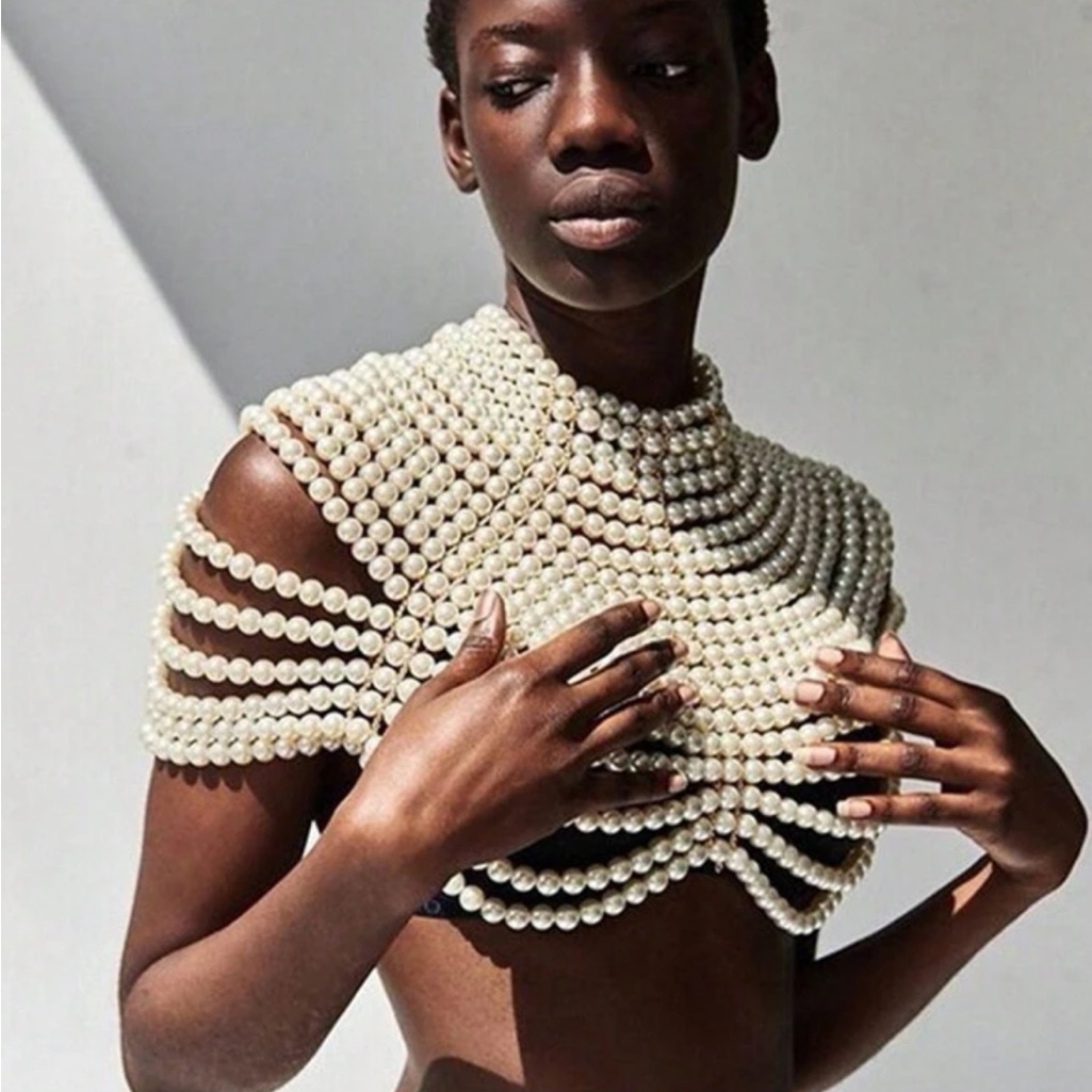 Pearl Beaded Shawl